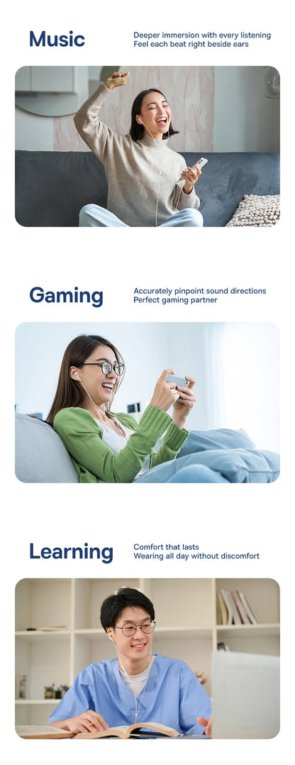 BASEUS Encok HZ19 3.5mm Semi In-Ear Wired Earphones