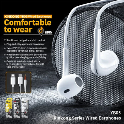 WEKOME YB05 Kinkong Type-C 1.2m Semi In-Ear Earphones