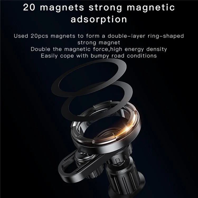 YESIDO C157 MagSafe Car Phone Holder – 360° Rotation Air Vent Mount