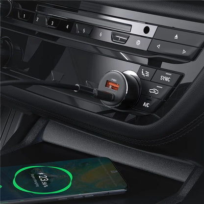 ACEFAST B12 60W USB-A + Type-C Car Charger Cigarette Lighter Fast Charging Adapter
