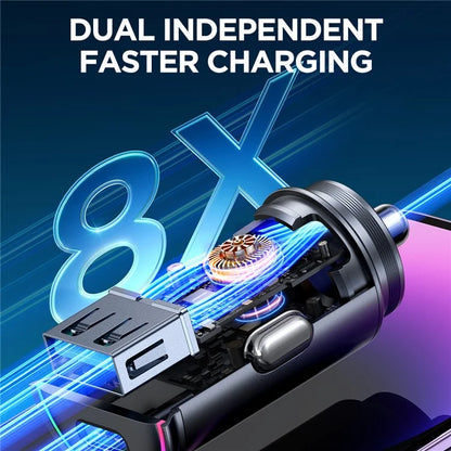 JOYROOM JR-CCN04 60W Fast Charging Mini Metal Car Charger Dual-Port USB-A & Type-C