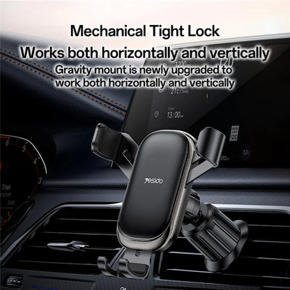 YESIDO C247 Gravity Sensing Car Phone Holder – Air Vent Mount Clamp