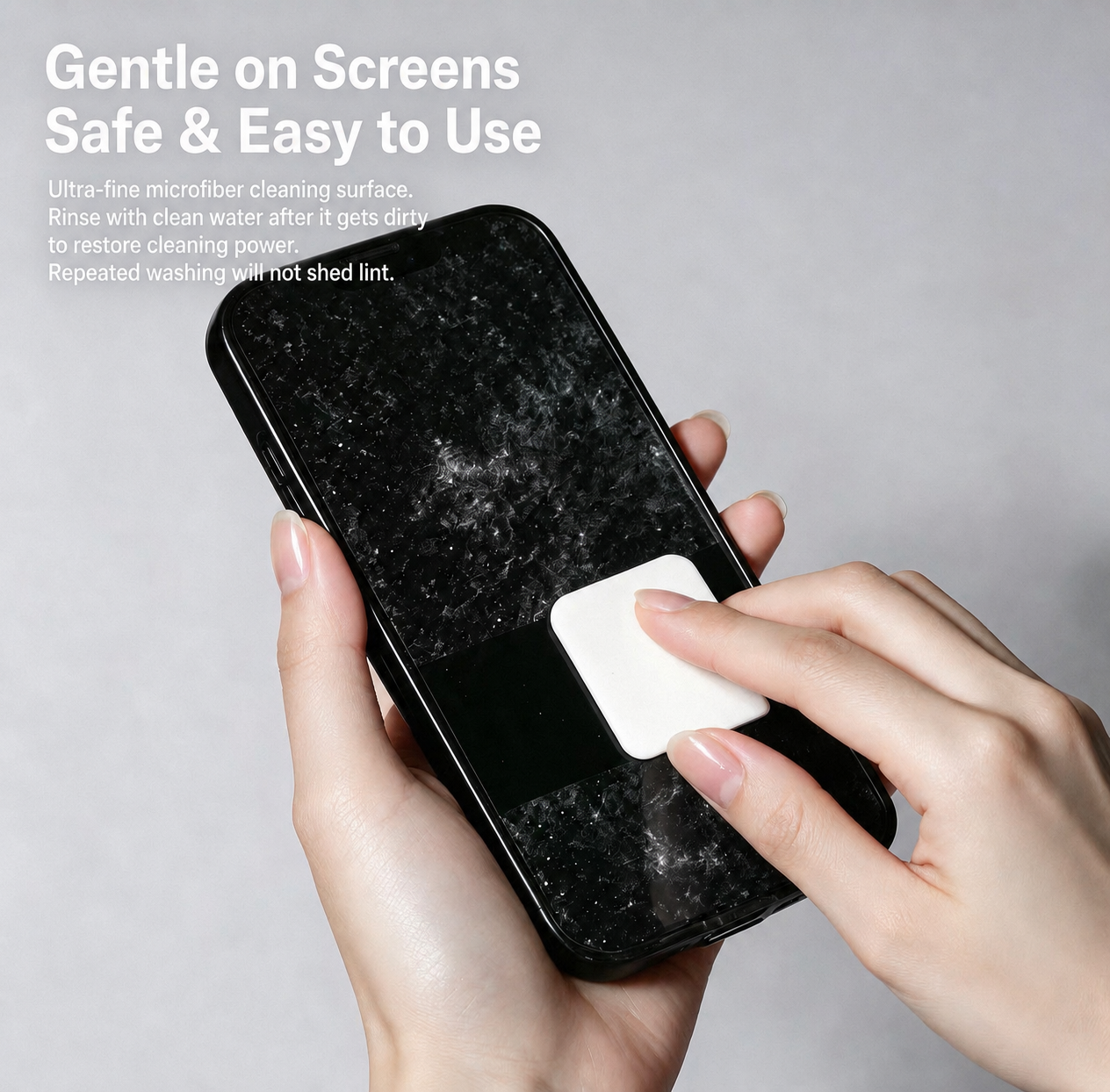 XTRA SnapClean – Reusable Stick-On Phone Screen Cleaner