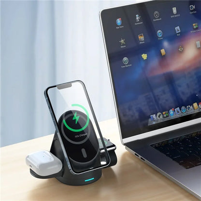 TASX LFX-179 3 in 1 Folding Fast Charging  MagSafe Charging Station