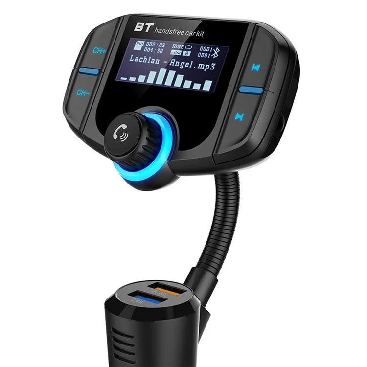 TASX BT70 1.65 LCD Display Dual USB QC3.0 Car Charger FM Transmitter Bluetooth Hands-Free MP3 Player
