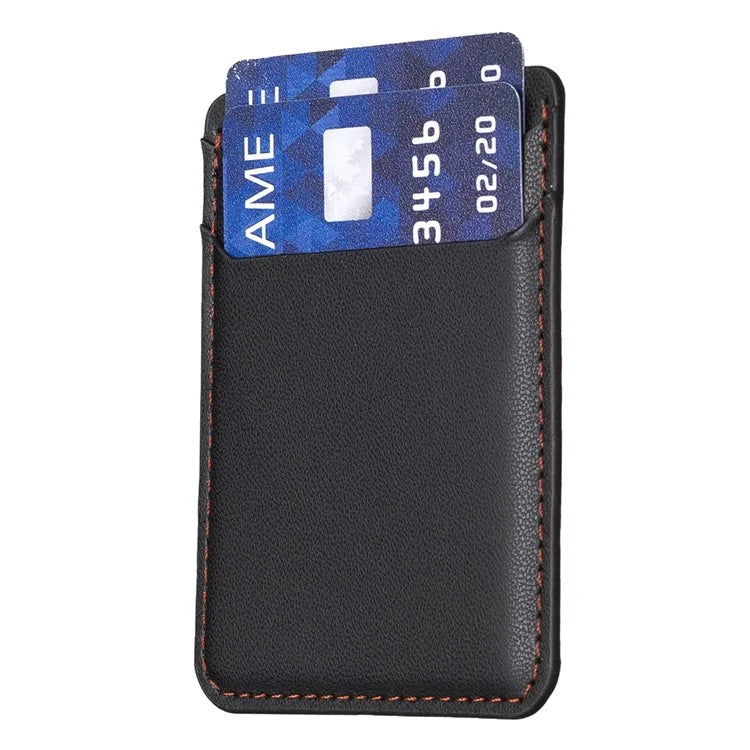 TASX BFK12 Stick-On Card Holder – Litchi Leather Credit Card Sleeve for Phone