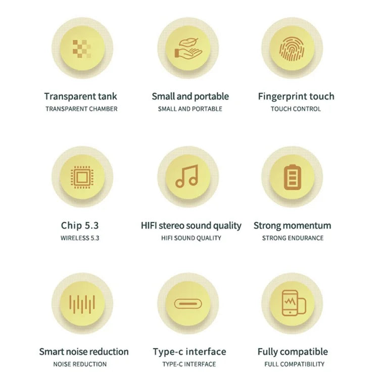 TASX YW15 TWS Bluetooth Earphones ANC ENC Noise Reduction Wireless Earphones