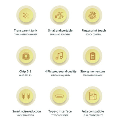 TASX YW15 TWS Bluetooth Earphones ANC ENC Noise Reduction Wireless Earphones