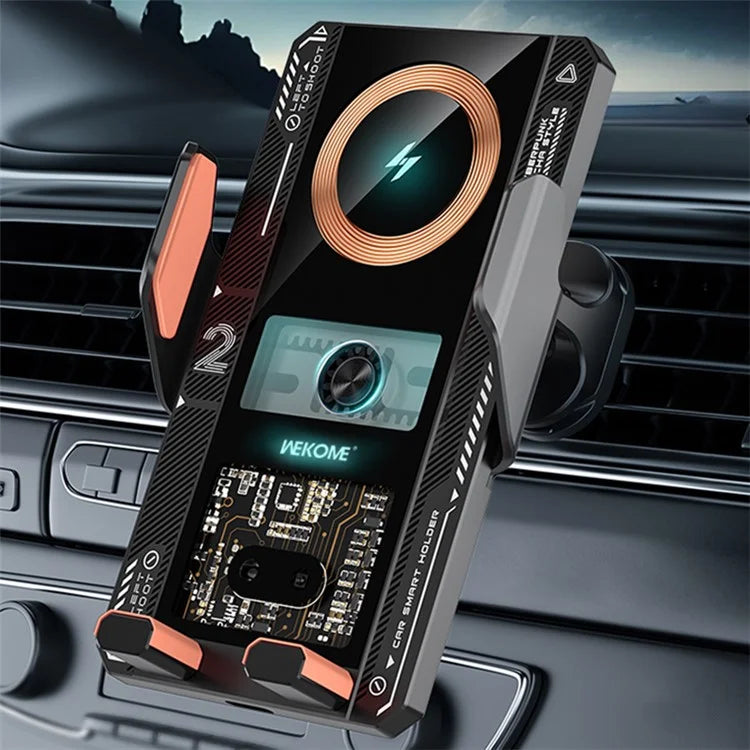 WEKOME WP-U208 Vanguard Series Mechanical Transparent Wireless Charging Car Holder