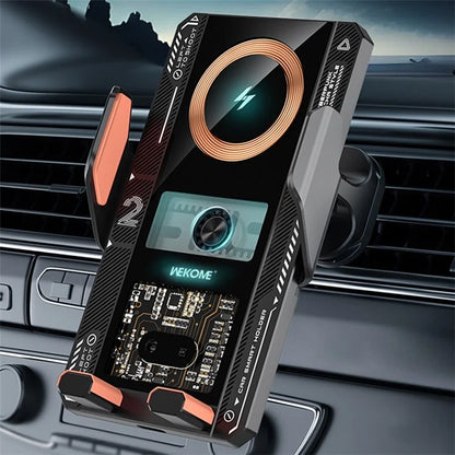 WEKOME WP-U208 Vanguard Series Mechanical Transparent Wireless Charging Car Holder
