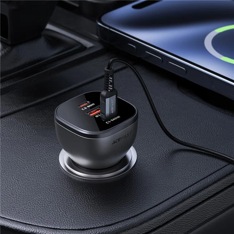 ACEFAST B14 165W USB + Dual Type-C Car Charger Fast Charging Adapter