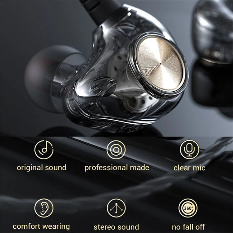 TASX K1 3.5mm Wired HiFi Half-In-Ear Sports Earphone