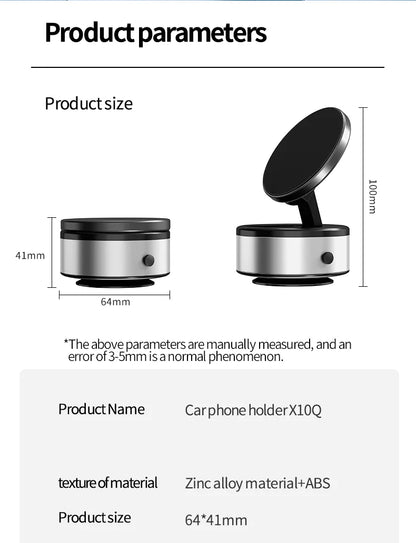 TASX X10Q 360° Rotatable Phone Suction Cup Mount – MagSafe Adsorption Phone Holder, Folding Bracket