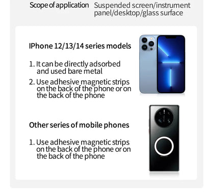 TASX X10Q 360° Rotatable Phone Suction Cup Mount – MagSafe Adsorption Phone Holder, Folding Bracket