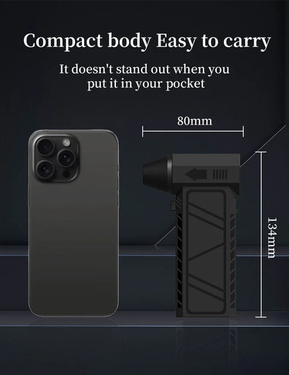 TASX S7 Handheld Mini Turbo Fan with Brushless Motor and High-Power Blower