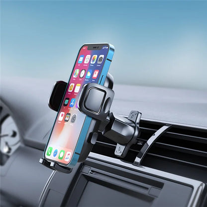 TASX X158 Universal Car Phone Holder – 360° Rotatable Metal Hook Air Outlet Mount