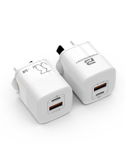 Power Boost USB-C & USB-A Fast Charging Power Adapter 33W