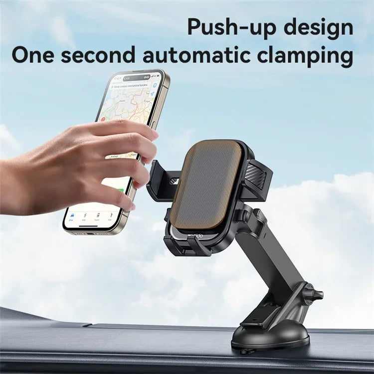 TASX C267 Suction Press Car Phone Mount – 360° Rotation