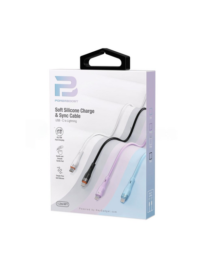 USB-C to Lightning Charge & Sync Cable 1.2M (Soft Silicon)(27W)