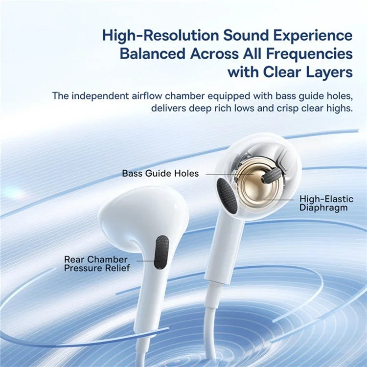 BASEUS Encok HZ19 3.5mm Semi In-Ear Wired Earphones