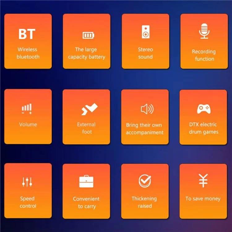 TASX RD90 Portable Roll-Up Electronic Drum Dual Speakers Kids Adults Learning Practice Drum