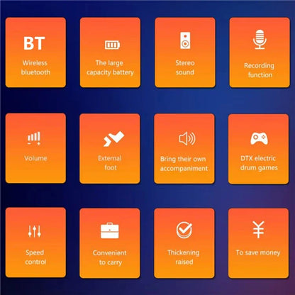 TASX RD90 Portable Roll-Up Electronic Drum Dual Speakers Kids Adults Learning Practice Drum