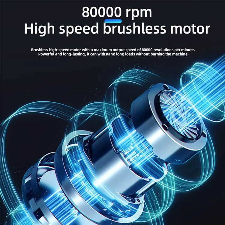 TASX High-Speed Portable Wireless Turbo Fan with Brushless Motor