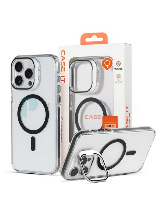 Case it IPhone 16 MagicCam Series Camera Ring Kickstand Transparent Case