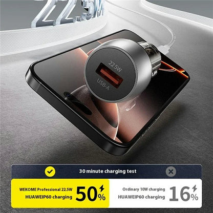 WEKOME WP-C57 22.5W USB-A Car Charger Fast Charging Aluminum Alloy Adapter