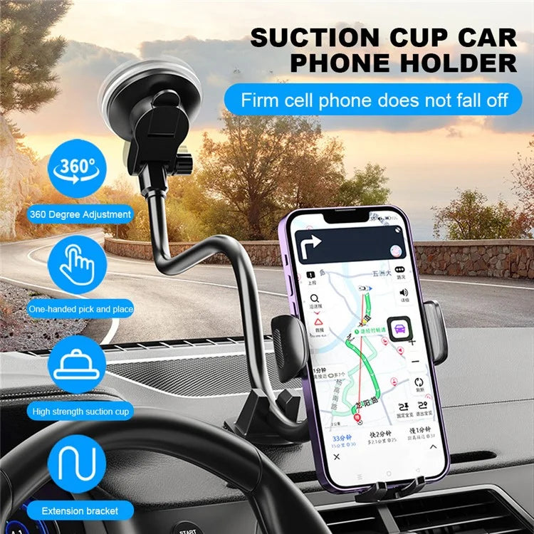 TASX X034 Gen. 9 Multi-Function Car Phone Mount – Suction Cup Clip
