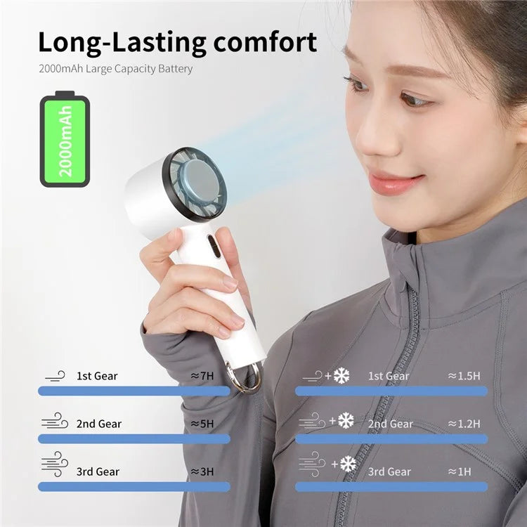 TASX Handheld Cold Compress Mute Cooling Fan 3 Wind Speed