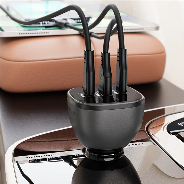 ACEFAST B14 165W USB + Dual Type-C Car Charger Fast Charging Adapter