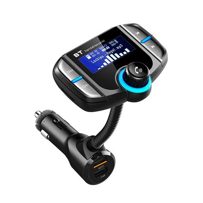 TASX BT70 1.65 LCD Display Dual USB QC3.0 Car Charger FM Transmitter Bluetooth Hands-Free MP3 Player