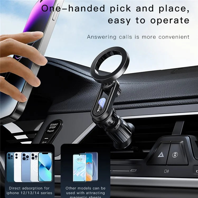 YESIDO C157 MagSafe Car Phone Holder – 360° Rotation Air Vent Mount