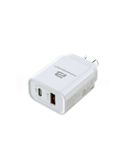 Power Boost Fast Charging USB-C & USB-A Power Adapter 20W