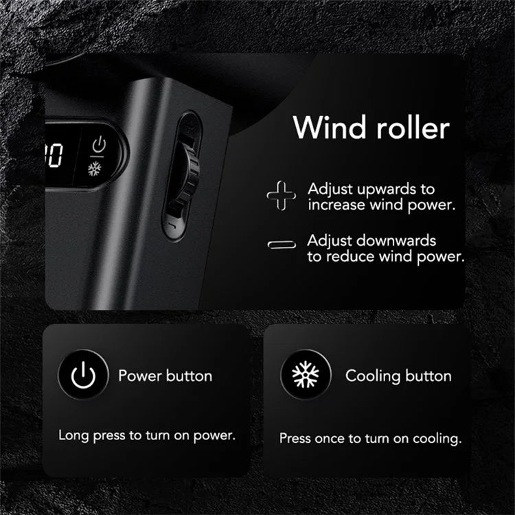 TASX F83 High-Speed Turbo Handheld and Desktop Fan