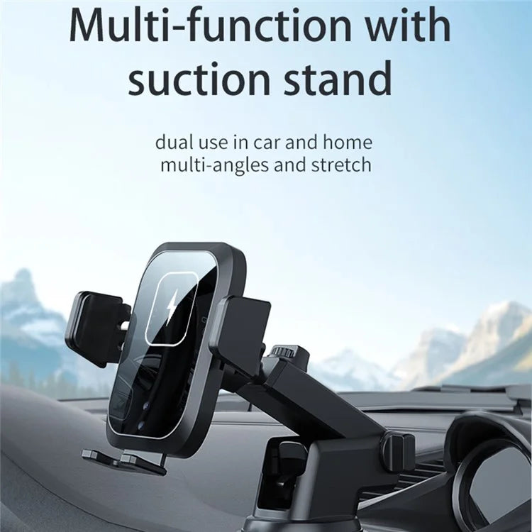 TAS Wireless Charger Phone Mount with Air Vent Holder, Dashboard Stand