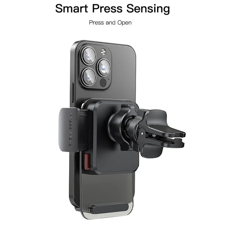 YESIDO C163 Car Phone Holder – Air Outlet Mount with Transparent Panel