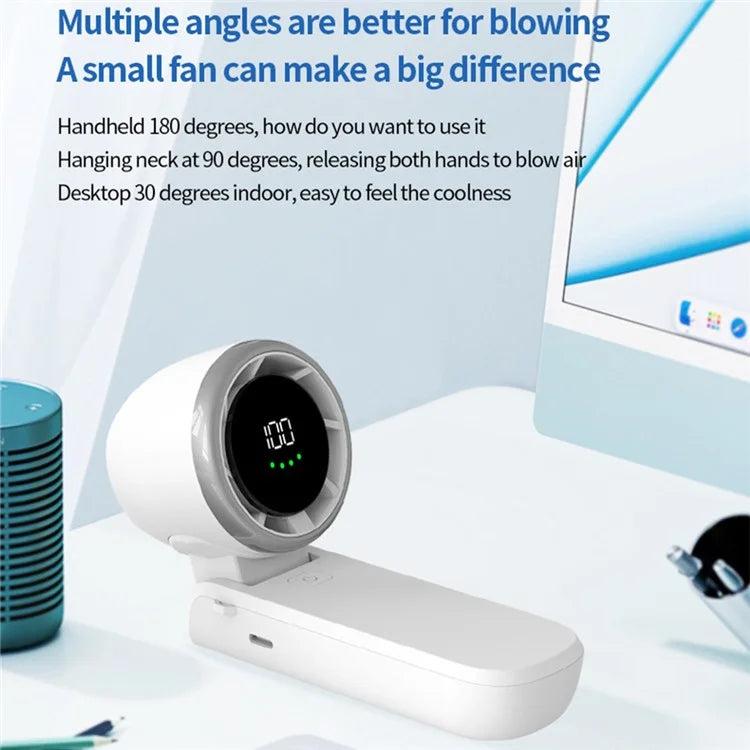 TASX A9 Foldable USB Rechargeable Mini Fan with 100-Speed Adjustment