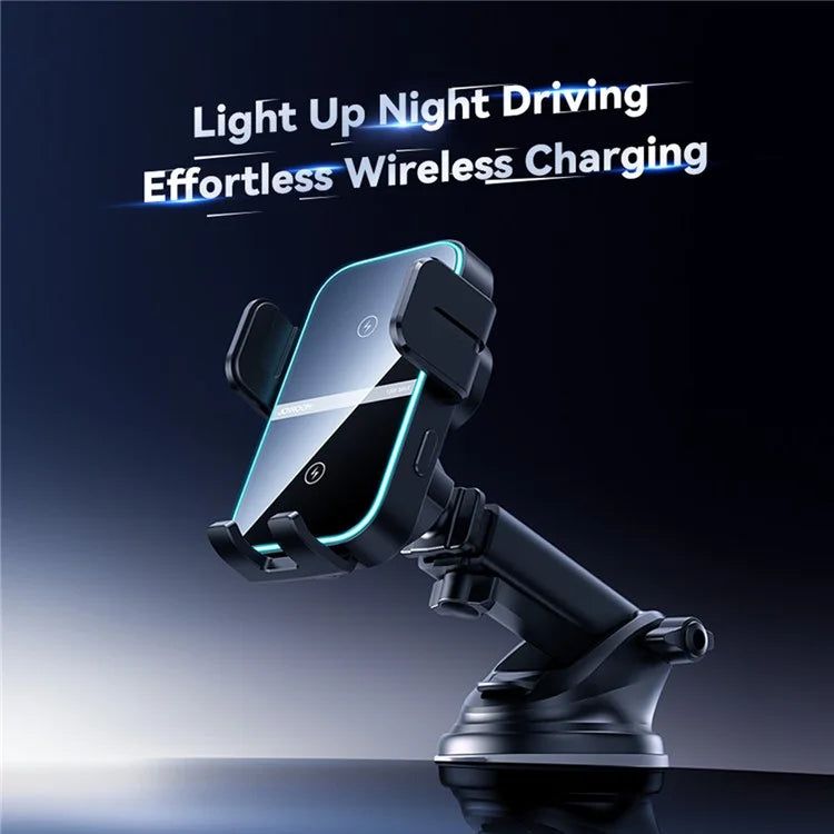 JOYROOM 15W Dual Coil Dashboard Wireless Car Charger LED Light JR-ZS246S
