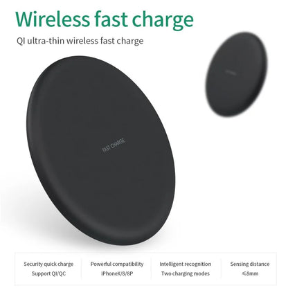 TASX KC-N5 Qi Wireless Phone Charger Cradle Super Slim 10W Fast Charging Pad
