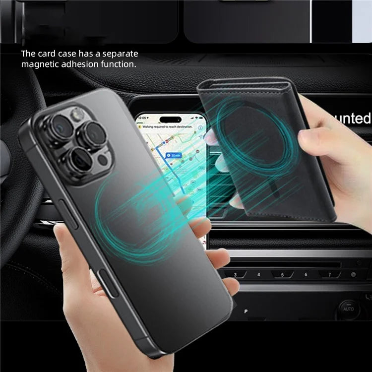 MOCOME RFID Blocking Phone Card Holder – MagSafe PU Leather Wallet