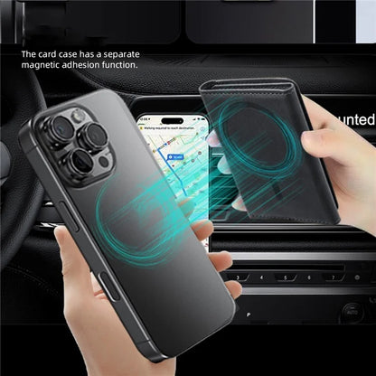 MOCOME RFID Blocking Phone Card Holder – MagSafe PU Leather Wallet