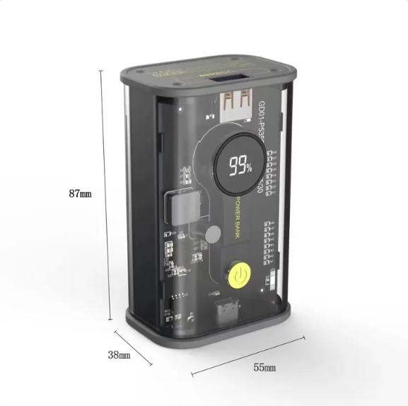 Transparent Fast Charging PowerBank 20W (10000mAh)