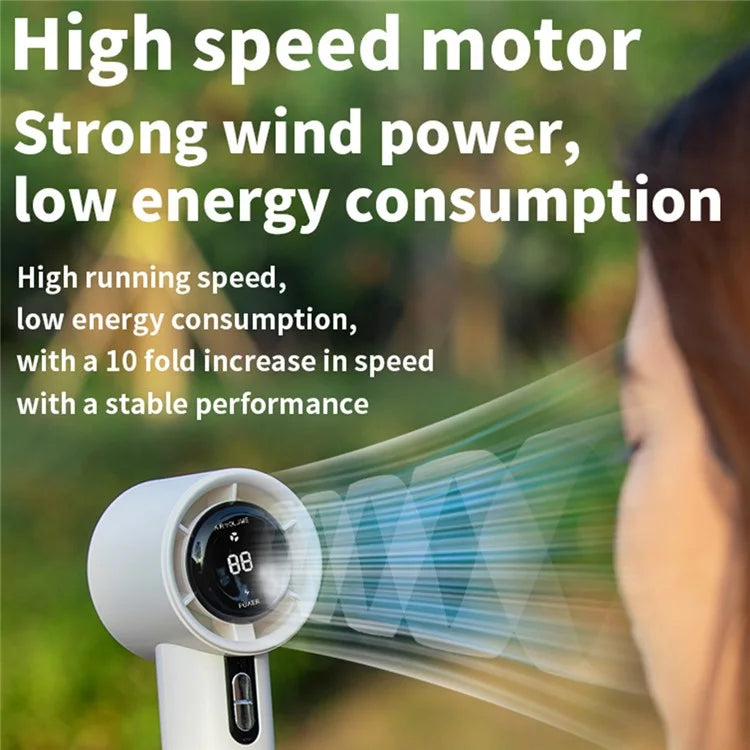 TASX Rechargeable Handheld Fan with 100 Wind Speeds and High-Speed Turbine