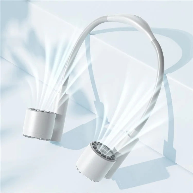 TASX Portable USB Rechargeable Hanging Neck Fan with Quiet Turbo Cooling