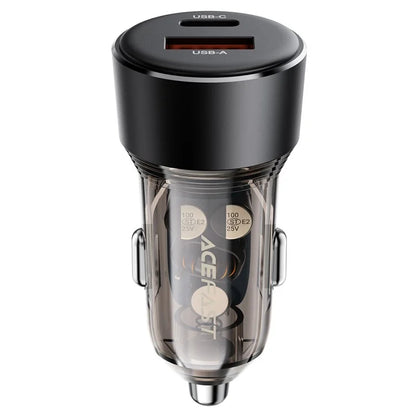 ACEFAST B12 60W USB-A + Type-C Car Charger Cigarette Lighter Fast Charging Adapter
