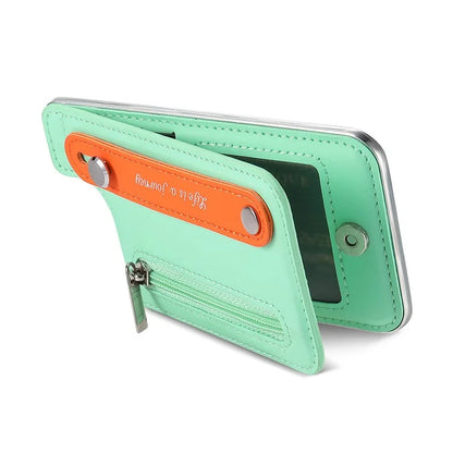 TASX KB-62 RFID Blocking Phone Wallet – Leather Card Bag with Wristband, Kickstand & Zipper