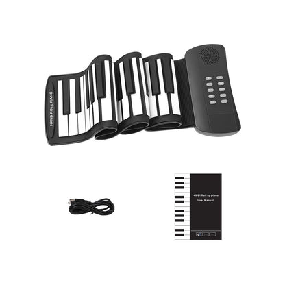 TASX Hand Roll Piano Pads Flexible Battery USB Powered (61 Keys)