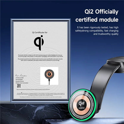 DUZZONA V5 Pro 15W Car Magnetic Wireless Charging Phone Holder (Qi2 Certified)